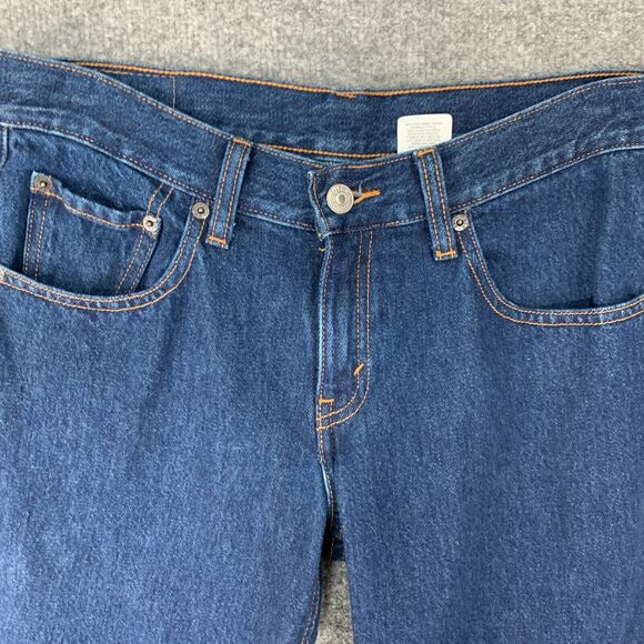 Vintage Levis 307 Crop Jeans Womens Junior 5 Blue Wide Leg Mid Rise Denim Y2K - Picture 3 of 12